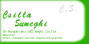 csilla sumeghi business card